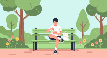 Urban Moments Collection – Clean Flat Vector Illustrations of Everyday Life in the City with People Engaged in Modern and Casual Activities on White Background