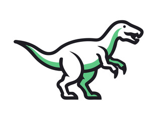 Fototapeta premium Dinosaur logo set 