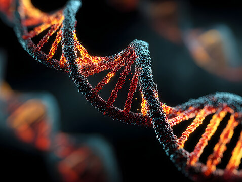 3d render of DNA double helix