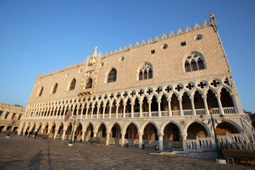 Fototapeta premium Doge's Palace in St. Mark's Square, Venice, Italy