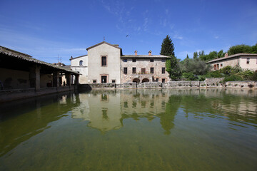 Obraz premium The ancient village of Bagno Vignoni, Val d'Orcia, Tuscany, Italy