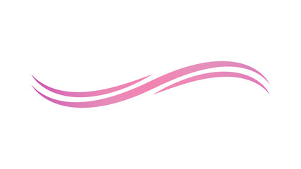 Vector illustration of a pink ribbon