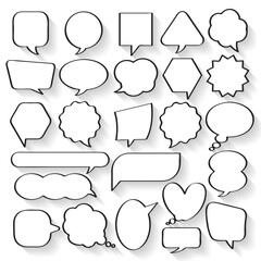 Obraz premium Balloon message collection set vector for anything design