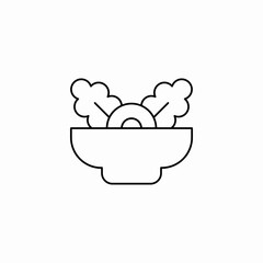 salad bowl icon sign vector