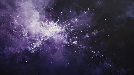 Obraz premium Ethereal trails of white and violet fireworks breaking apart into soft ash-like bursts