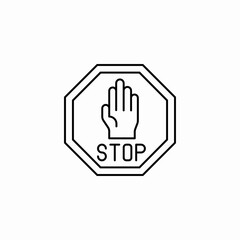 Obraz premium stop road sign icon sign vector