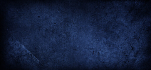 Blue dark textured concrete background