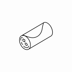wrap burrito icon sign vector