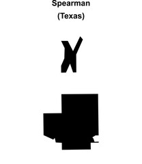 Spearman (Texas) blank outline map