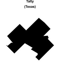 Talty (Texas) blank outline map