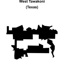West Tawakoni (Texas) blank outline map