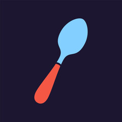 Spoon. Kitchenware icon. Color vector kitchen utensil and tool. Cutlery illustration