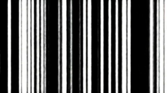 A minimalist, clean animation of moving black and white vertical stripes. A versatile motion background for modern design projects, presentations, and VJ loops, evoking a barcode or digital pattern.