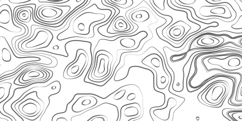 Minimalist topographic contour lines on a clean white background, smooth elevation curves, black fine lines, abstract geographic map style, elevation lines forming organic shapes, high contrast, 