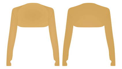 Woman brown bolero. vector illustration	