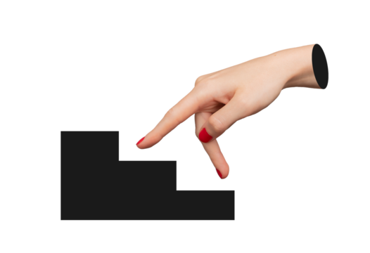 Staircase symbolizing career growth and success. Business concept of progress and personal