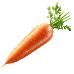 Fresh carrot isolated on transparent background showcasing vibrant color and texture, Carrot isolated on trransparent