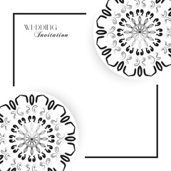 Elegant Black and White Wedding Iinvitation Card