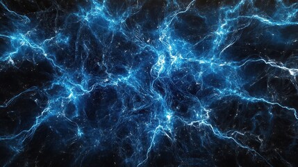 Fototapeta premium Layers of cobalt fireworks spreading outward in chaotic