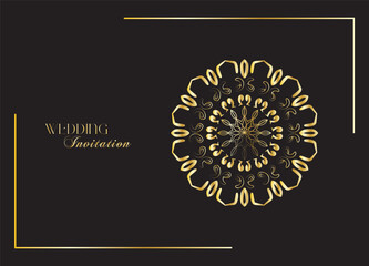 The Gold Mandala Wedding Iinvitation Card