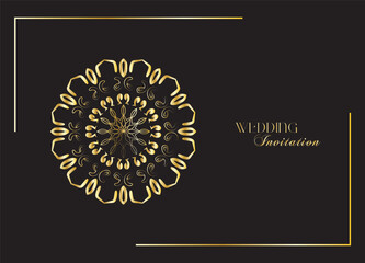 The Gold Mandala Wedding Iinvitation Card