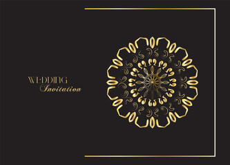 The Gold Mandala Wedding Iinvitation Card