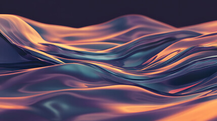 Fototapeta premium Iridescent abstract ripples with luminous color transitions
