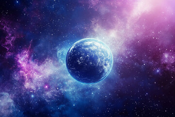 Fototapeta premium Generative AI visualization of asteroid research in space education presentation for astronomy exhibition event