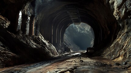 Naklejka premium tunnel of light