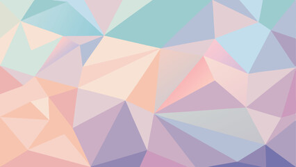 Obraz premium Abstract geometric polygonal background design in pastel color palette transparency included