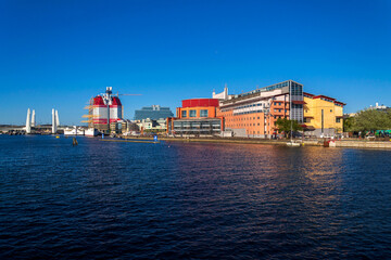 The Gothenburg opera house facade at Lilla Bommen, sunny day