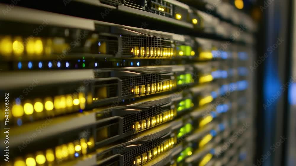 Poster data processing and digital protections at a technology facility during the evening hours, data prot
