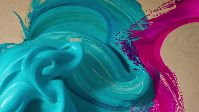 Abstract expressionism background with colorful paints texture. AI Generative