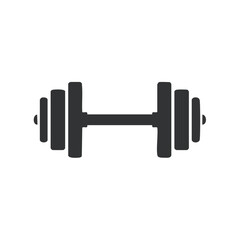 Isolated Dumbbell Silhouette on Black Background for Fitness and Strength Training