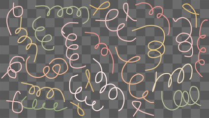 Intricate hand-drawn doodles feature colorful swirls and loops, emphasizing creativity and playfulness. Perfect for design applications or artistic projects needing a whimsical touch