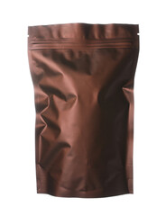 One zipper stand-up pouch isolated on white. Mockup for design
