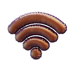 Creative Metallic Wi-Fi Symbol on White Background