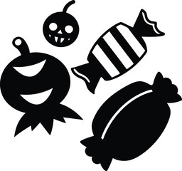 Vector Halloween Confection Clip Art Set
