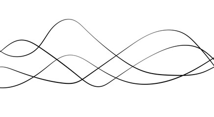 Abstract thin wave lines flowing smoothly across a soft white background, minimalist design.