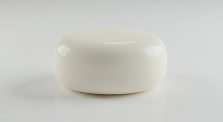 Round off white object on white background