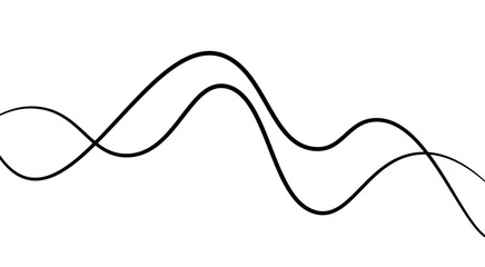 Abstract thin wave lines flowing smoothly across a soft white background, minimalist design.