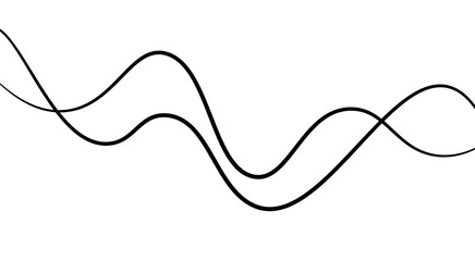 Abstract thin wave lines flowing smoothly across a soft white background, minimalist design.