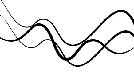 Abstract thin wave lines flowing smoothly across a soft white background, minimalist design.