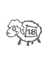 mouton numero 18 compte saute dessin