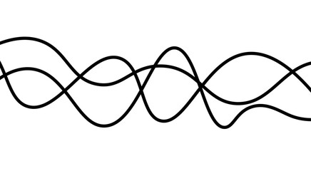 Abstract thin wave lines flowing smoothly across a soft white background, minimalist design.