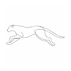 vector illustration of a cheetah