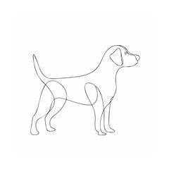 vector illustration of a dog