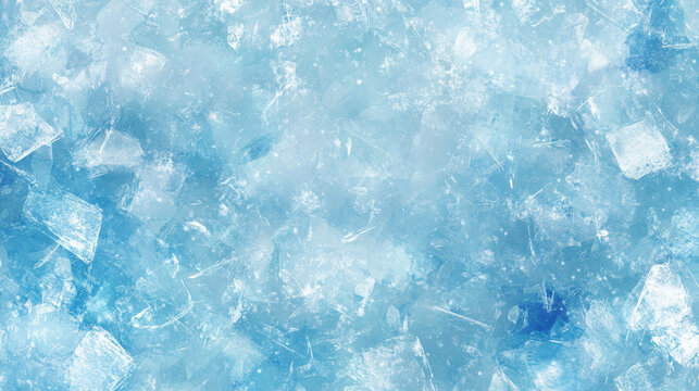 Icy Blue Frost Pattern – Seamless Frozen Winter Surface Texture