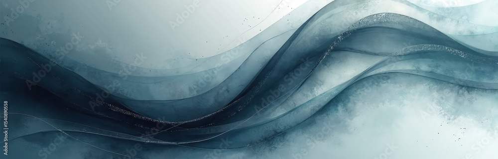 Aufkleber abstract art background graphic with wavy lines and shades of dark slate gray light gray colors. it 