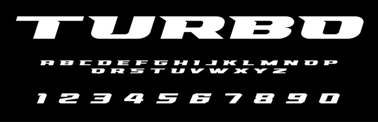 Turbo lettering font Vector silver effect graphic design. Apparel clothing prints eps svg png. Motorsport designs posters stickers. Download it Now in high resolution format and print it in any size